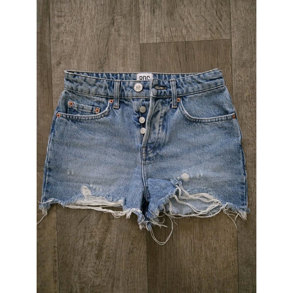 BDG URBAN OUTFITTERS Summer Cutoff Denim Jean Shorts Women Sz 25 Blue Distressed